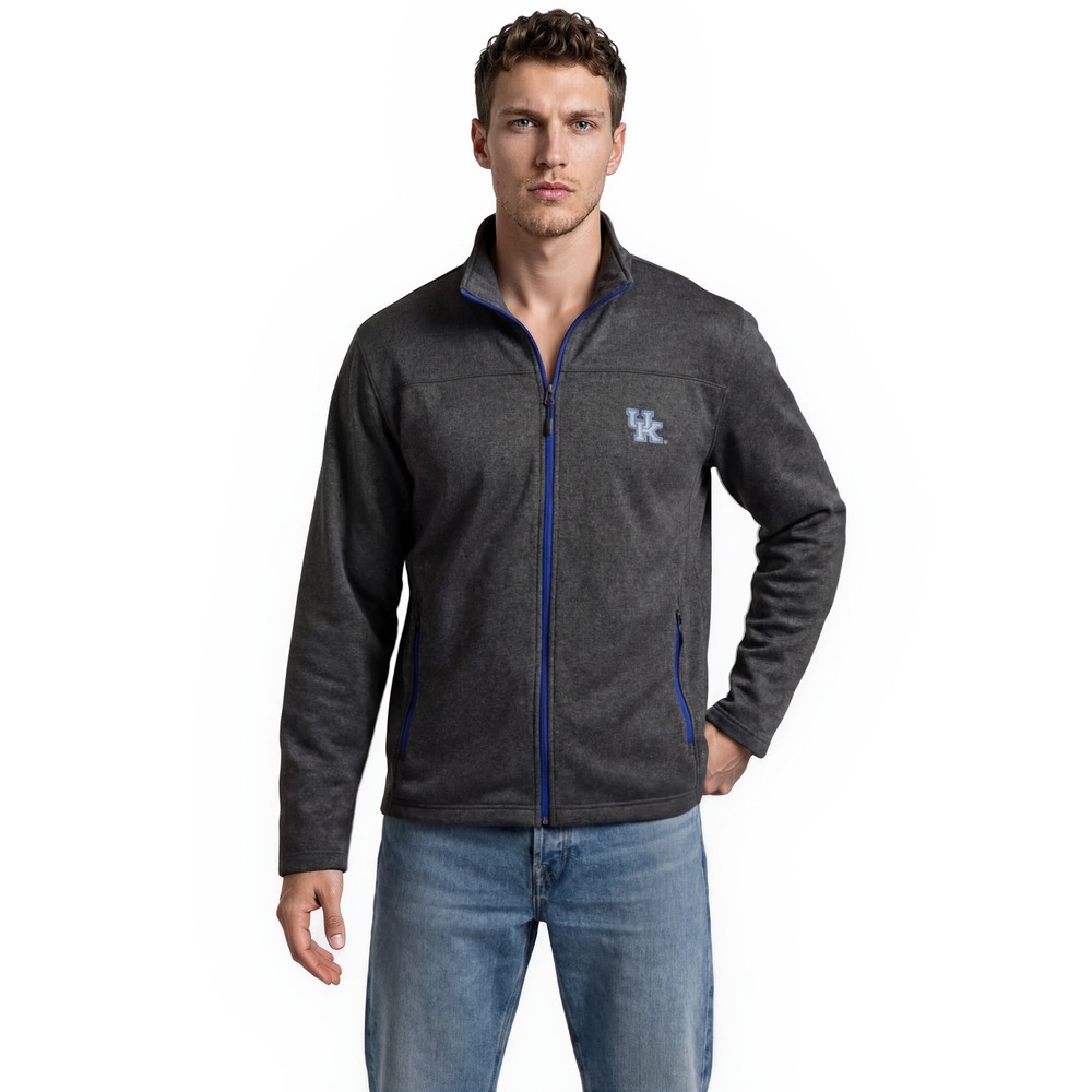 Knights Apparel Kentucky Wildcats Men's Size 2XL Charcoal Fleece Full Zip Jacket